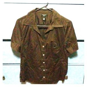 Banana Republic brown Short sleeve button up